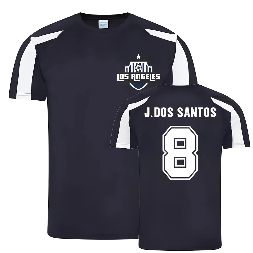 Jonathan Dos Santos Los Angeles Sports Training Jersey (Navy) Polyester Uksoccershop Men's Navy Extra Large