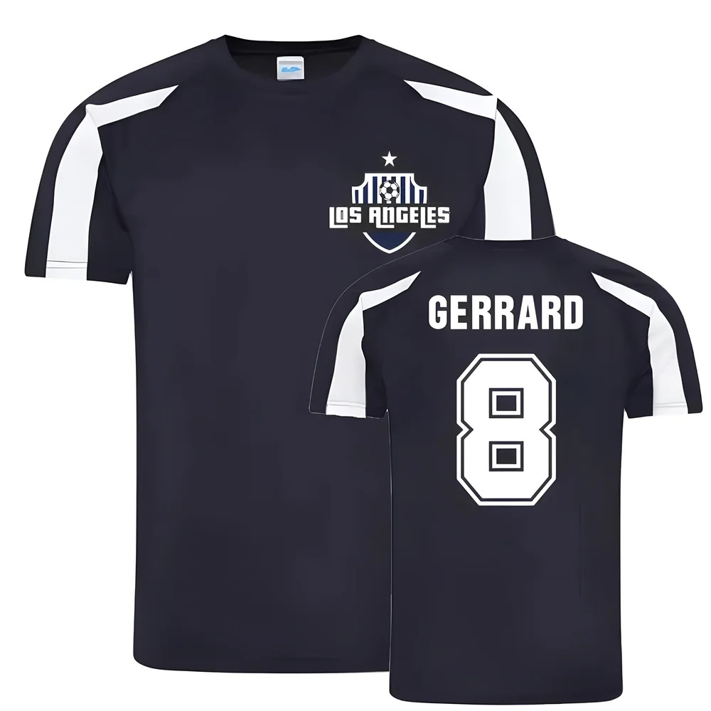 Steven Gerrard Los Angeles Sports Training Jersey (Navy) Polyester La Galaxy Uksoccershop Men's Navy Extra Large