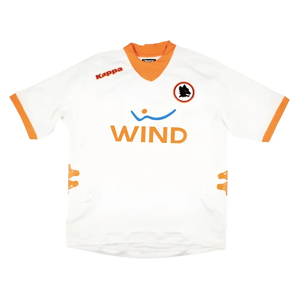'11-'12 Roma Away Shirt ) (Bnwt) Polyester Made By: Kappa Men's White Extra Large