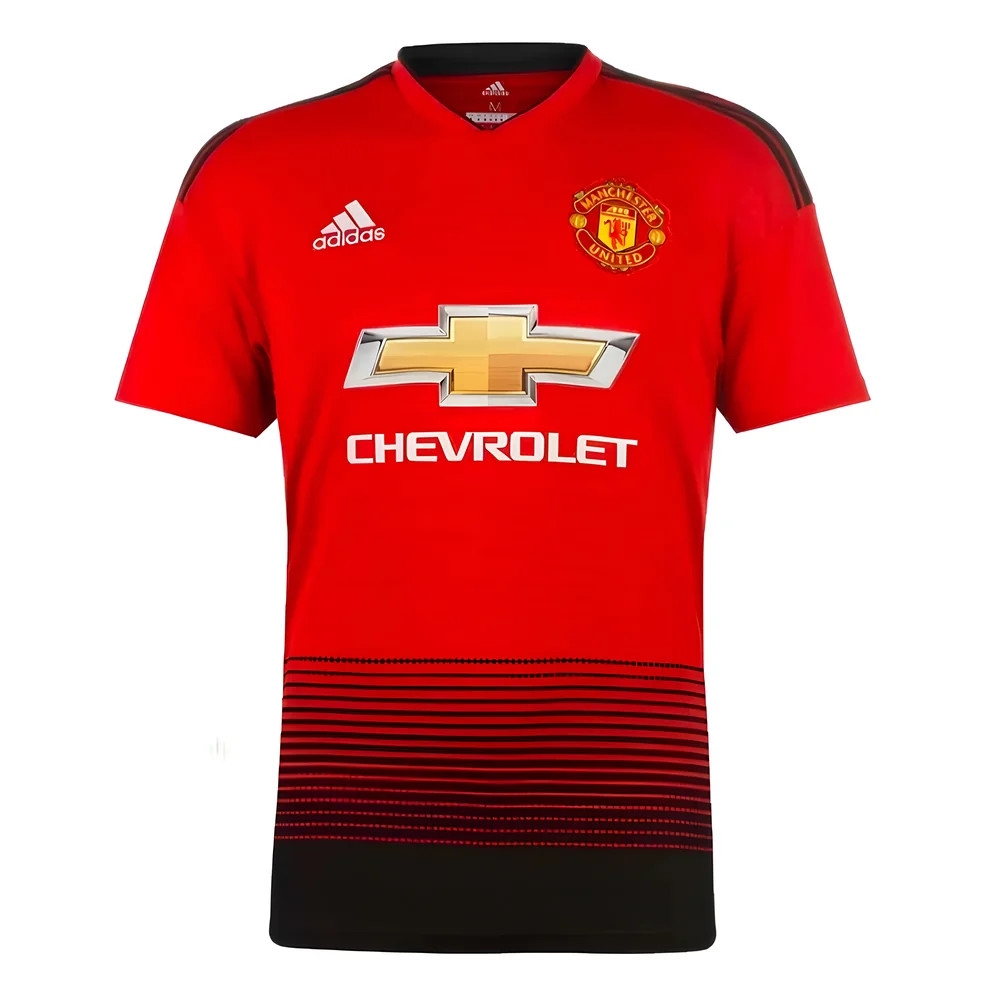 '18-'19 Manchester United Home Shirt (Excellent) Polyester Made By: Adidas Men's Red Small