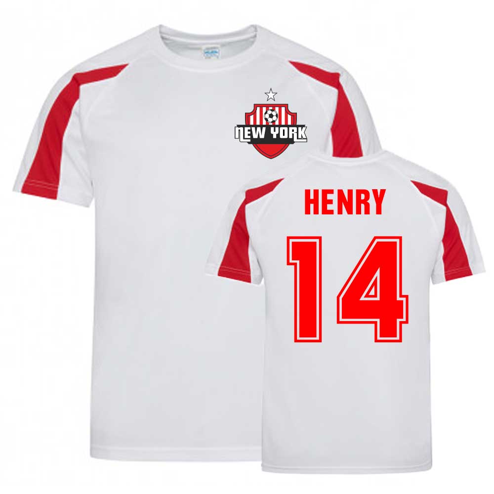 Click to view product details and reviews for Thierry Henry New York Sports Training Jersey White.