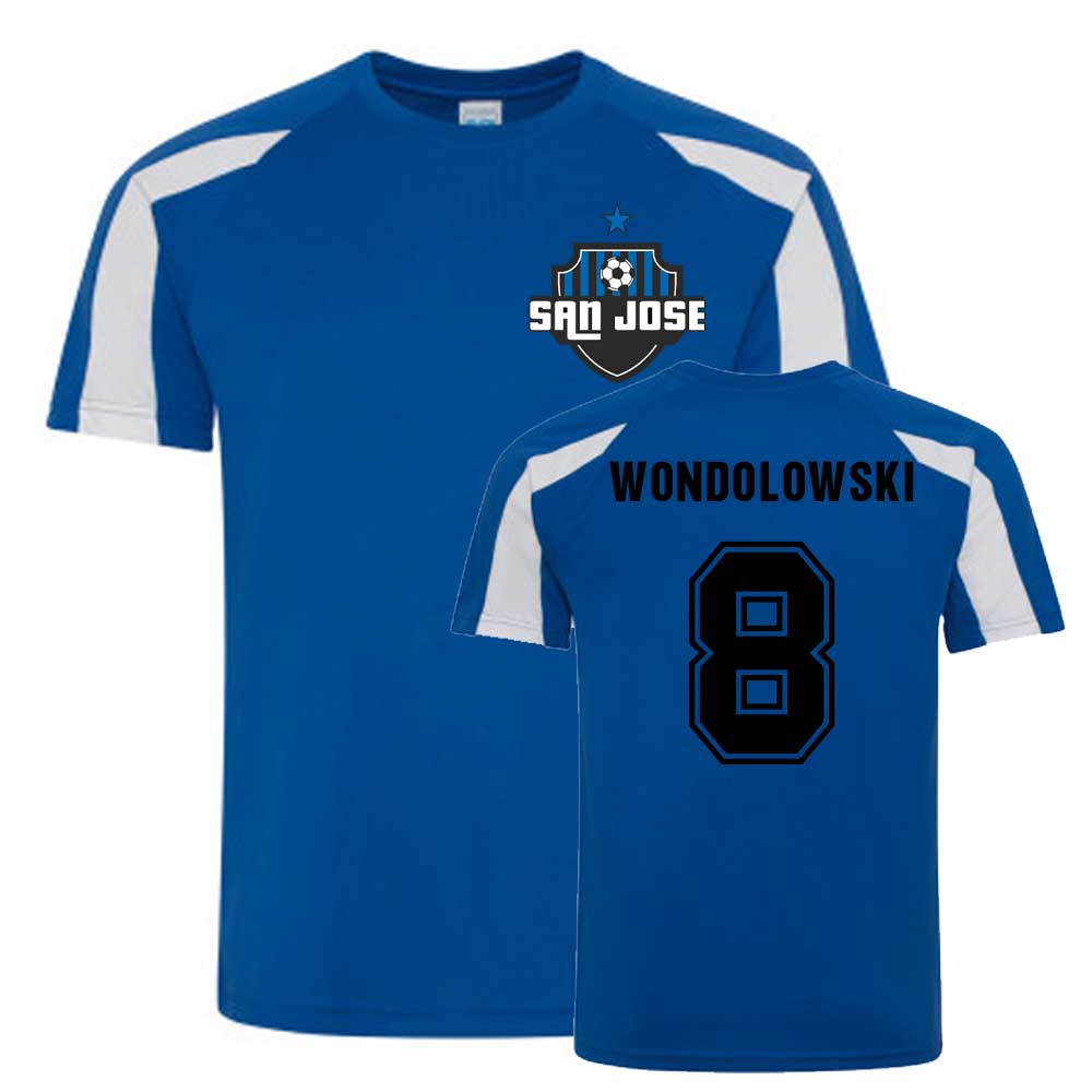 Click to view product details and reviews for Chris Wondolowski San Josesports Training Jersey Blue.