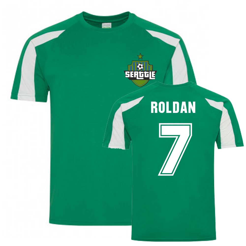Click to view product details and reviews for Cristian Roldan Seattle Sports Training Jersey Green.