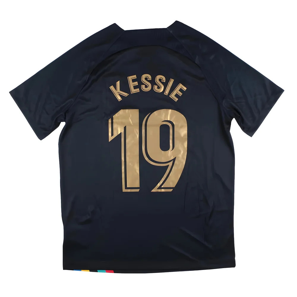 '22-'23 Barcelona Away Pre-Match Shirt (L) Kessie #19 (Mint) Polyester Made By: Nike Men's Navy Large