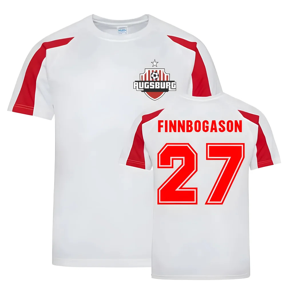 Alfred Finnbogason Augsburg Sports Training Jersey (White) Polyester Fc Augsburg Uksoccershop Men's White Small
