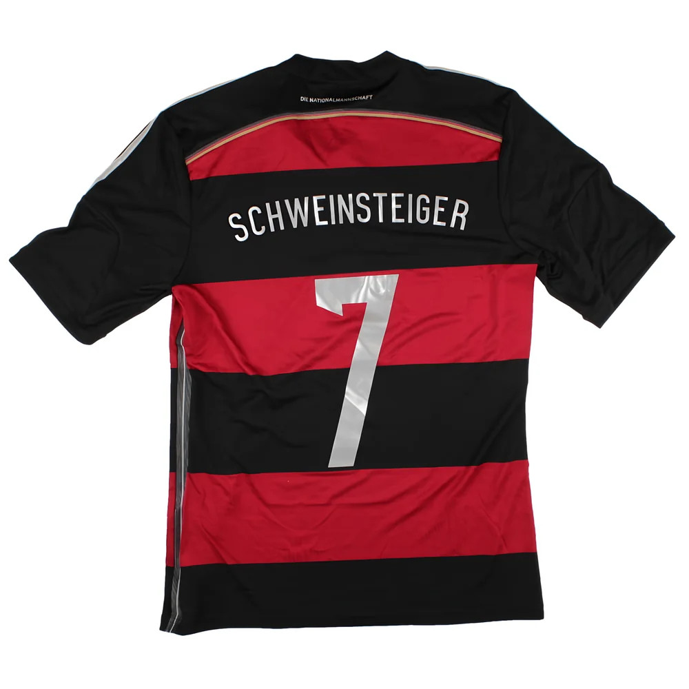 '14-'15 Germany Away Shirt (M) Schweinsteiger #7 (Excellent) Polyester Made By: Adidas Men's Red Medium