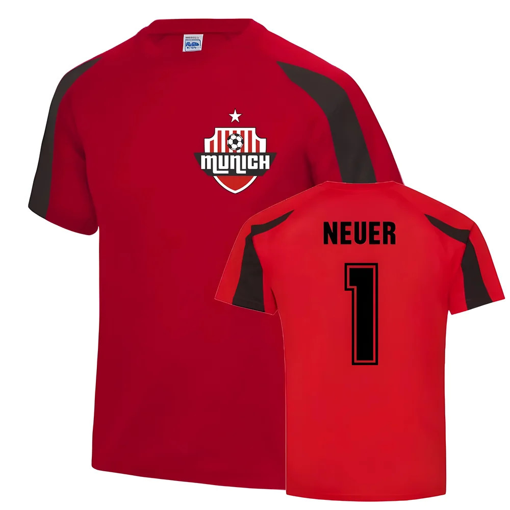 Manuel Neuer Munich Sports Training Jersey (Red) Polyester Bayern Munich Uksoccershop Men's Red Large