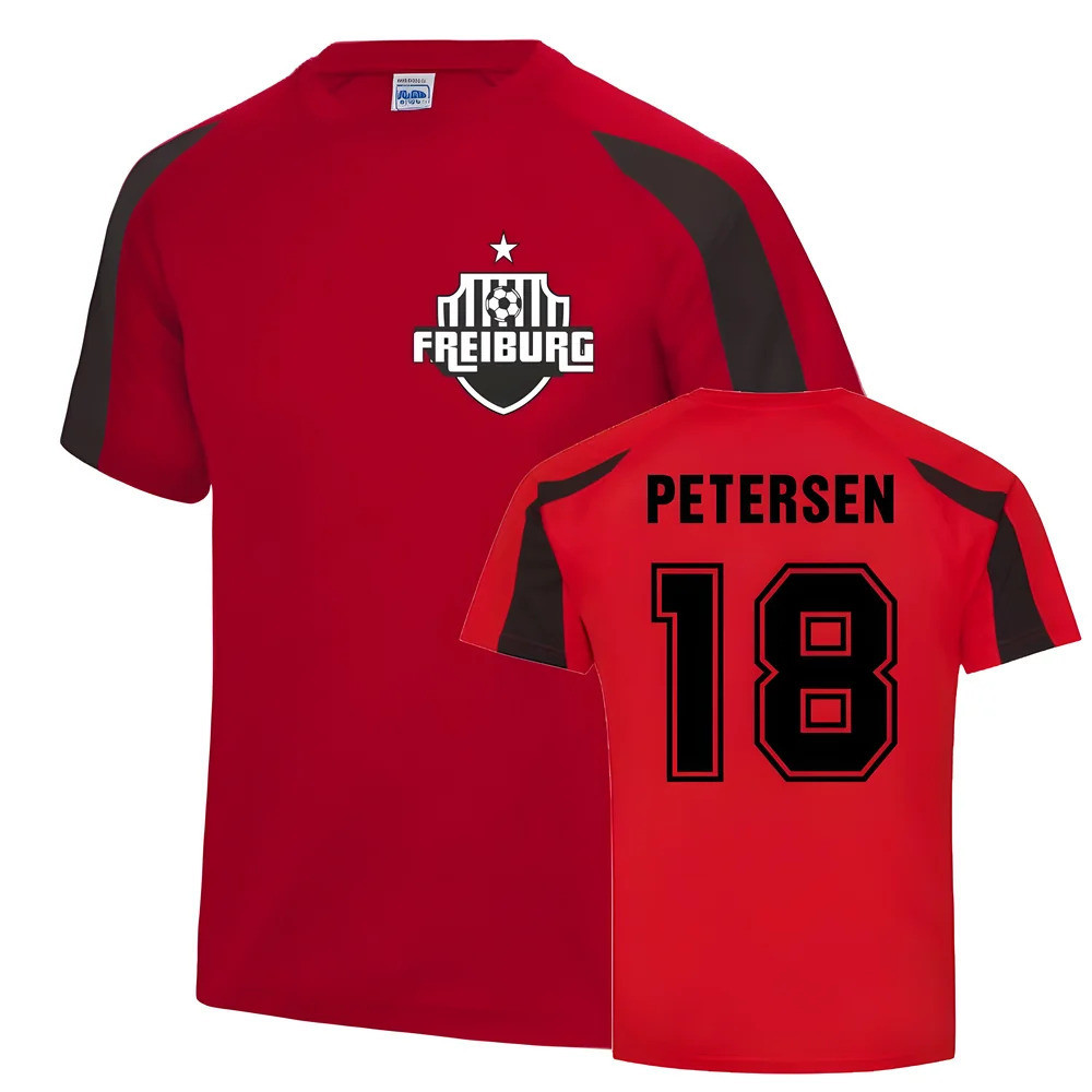 Nils Petersen Freiburg Sports Training Jersey (Red) Polyester Sc Freiburg Uksoccershop Men's Red Extra Small
