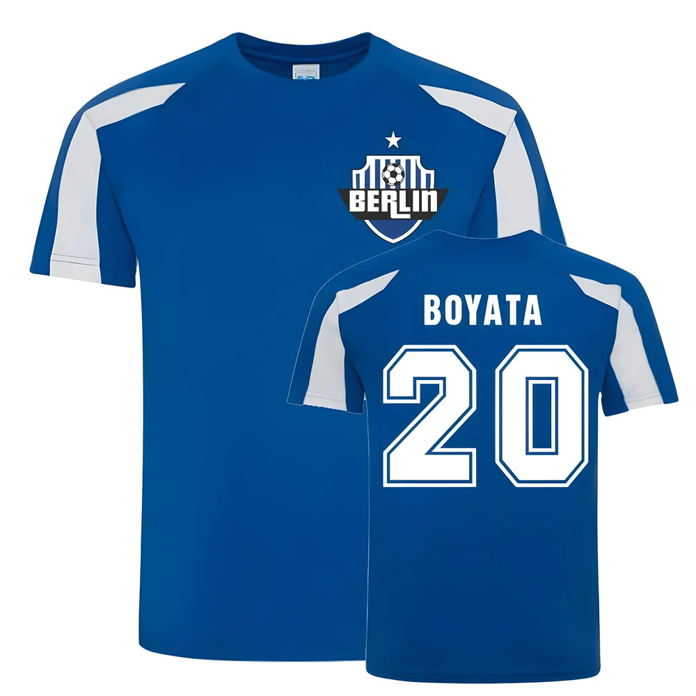 Dedryck Boyata Berlin Sports Training Jersey (Blue) Polyester Hertha Berlin Uksoccershop Men's Blue Medium