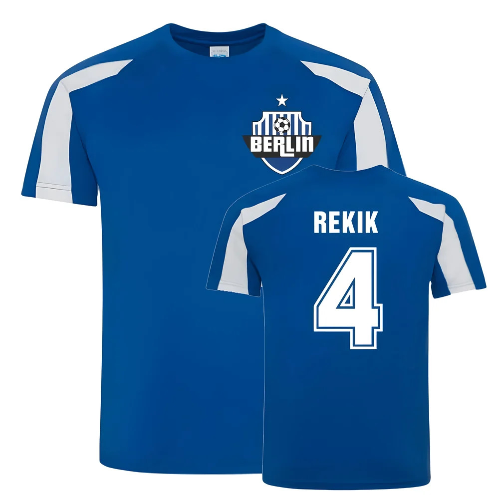 Karim Rekik Berlin Sports Training Jersey (Blue) Polyester Hertha Berlin Uksoccershop Men's Blue Large