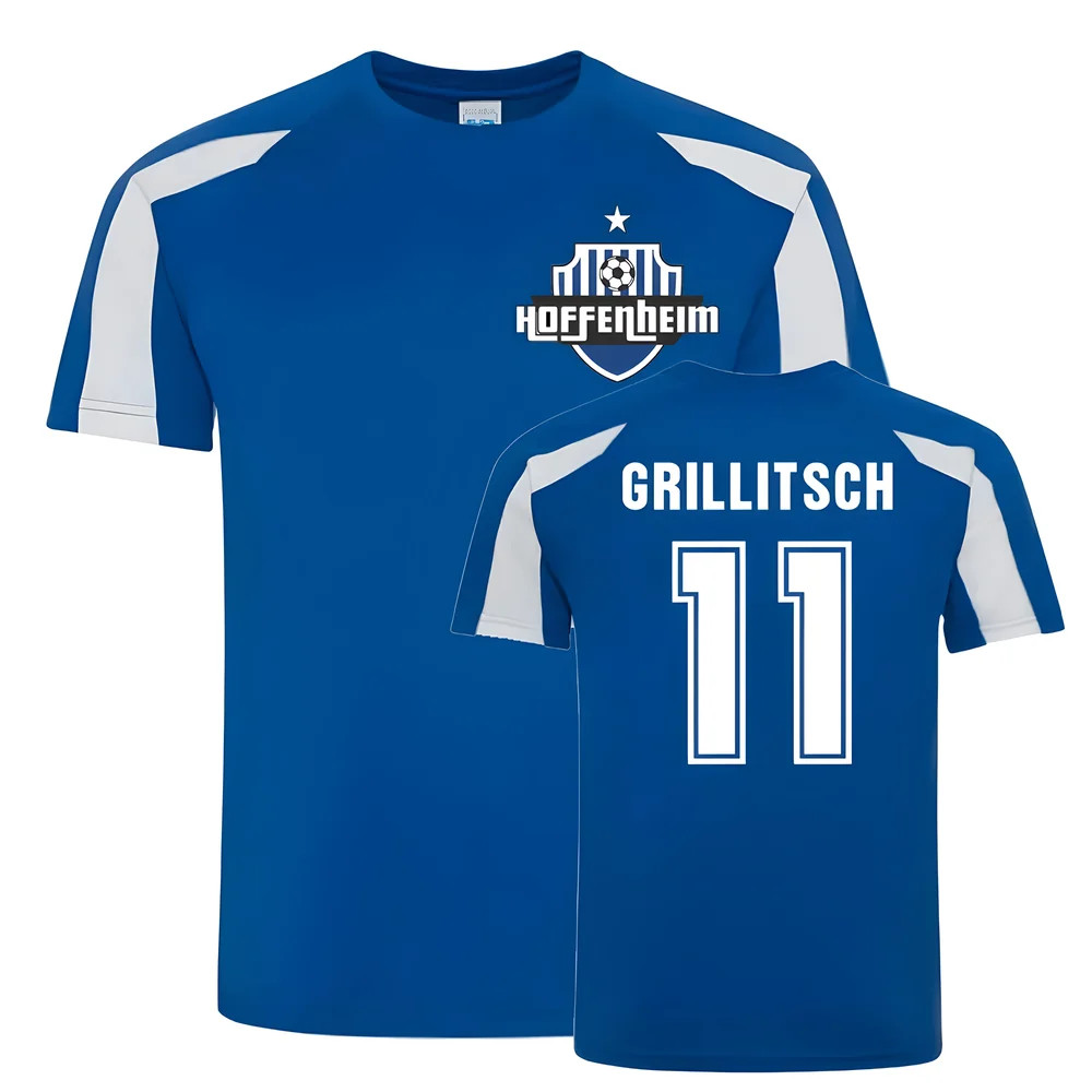 Florian Grillitsch Hoffenheim Sports Training Jersey (Blue) Polyester Fc Hoffenheim Uksoccershop Men's Blue Medium