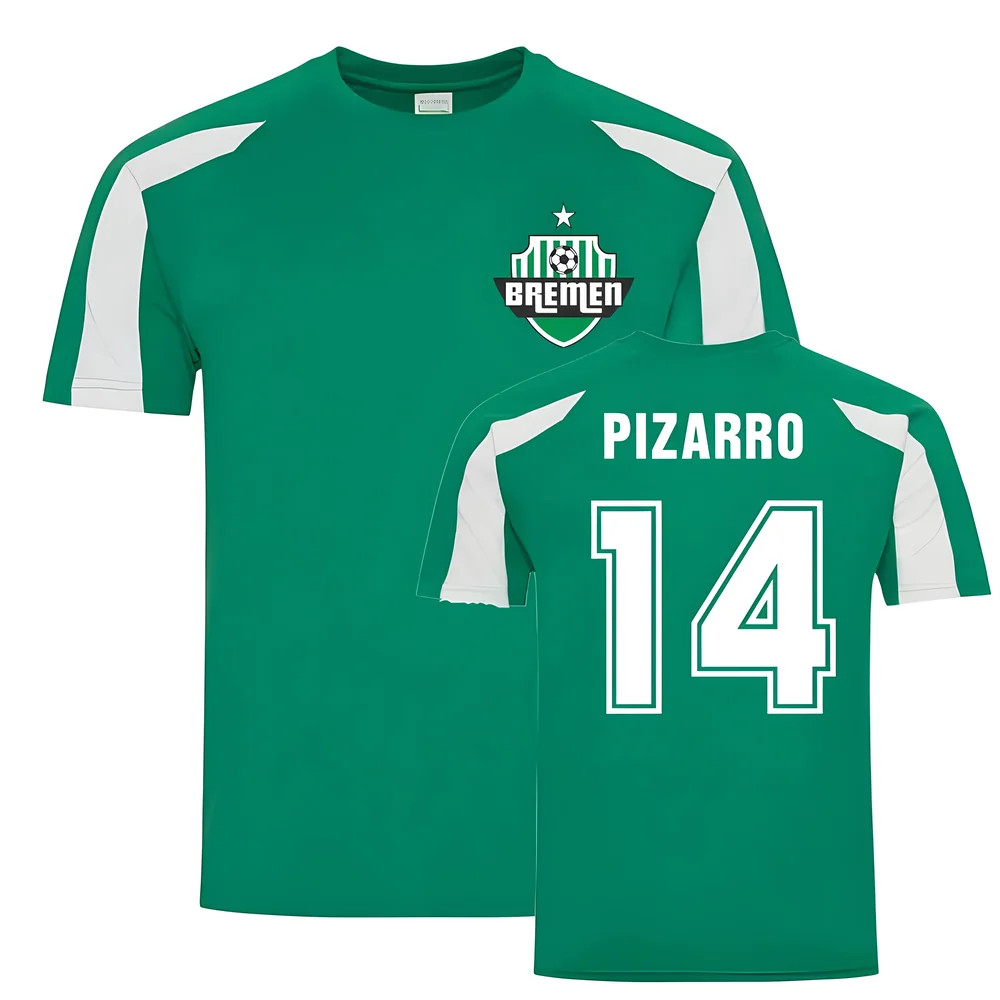 Click to view product details and reviews for Claudio Pizarro Bremen Sports Training Jersey Green.