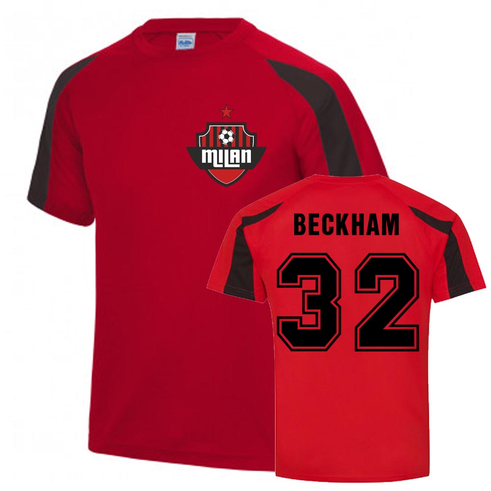 Click to view product details and reviews for David Beckham Milan Sports Training Jersey Red.