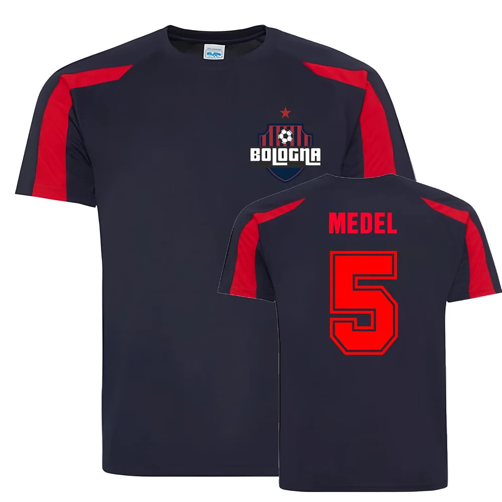Gary Medel Bologna Sports Training Jersey (Navy) Polyester Uksoccershop Men's Navy Large
