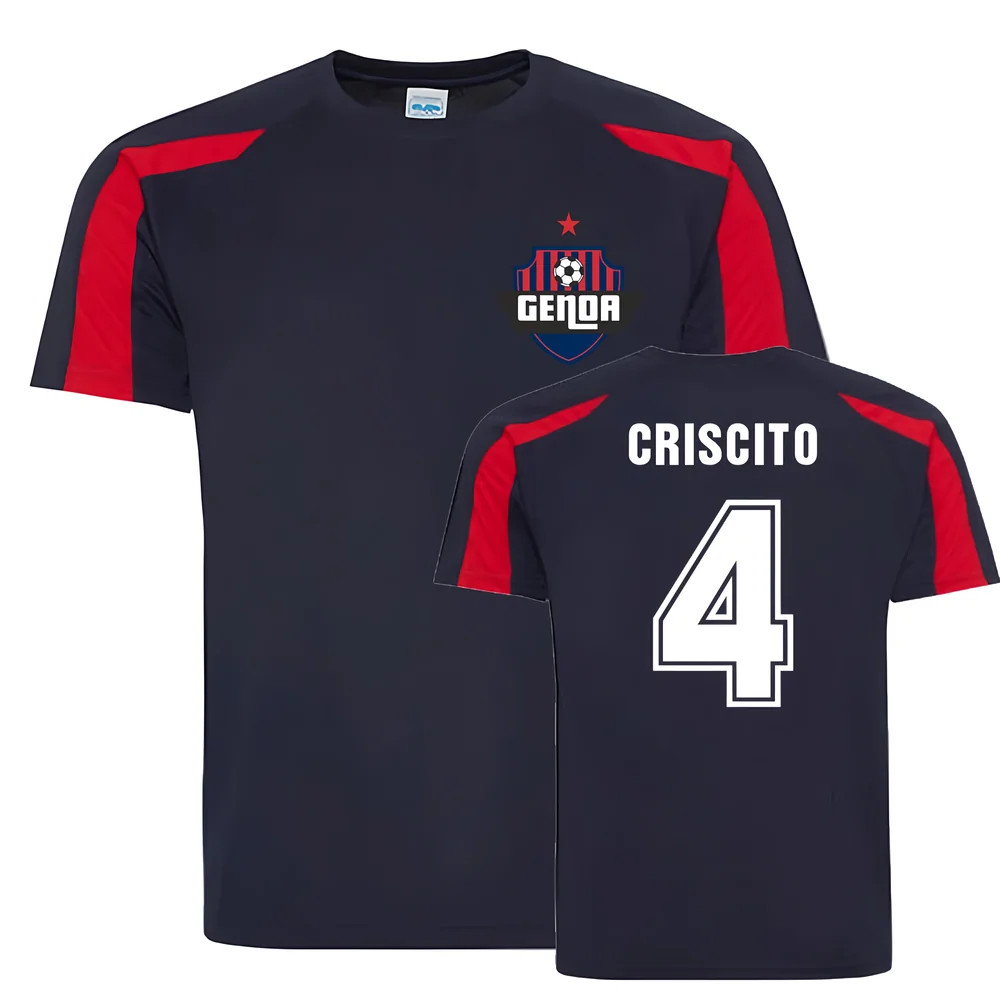 Doico Criscito Genoa Sports Training Jersey (Navy) Polyester Uksoccershop Men's Navy Medium