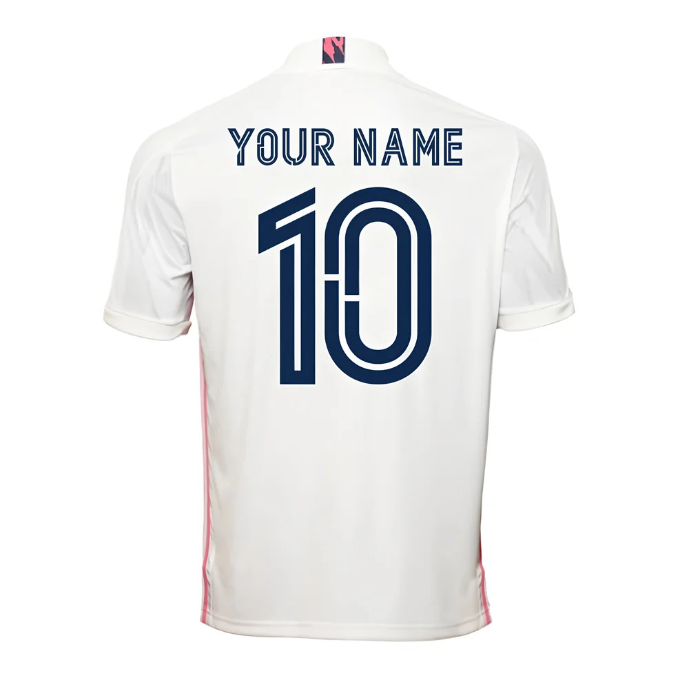 '20-'21 Real Madrid Adidas Home Football Shirt (Your Name) Polyester Men's White 3XL