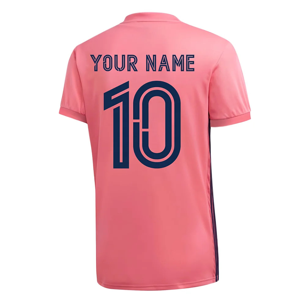 '20-'21 Real Madrid Adidas Away Football Shirt (Your Name) Polyester Men's Pink Xxl