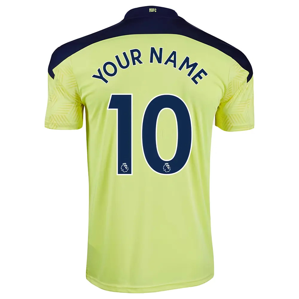 '20-'21 Newcastle Away Football Shirt (Your Name) Polyester Made By: Puma Men's Yellow Medium