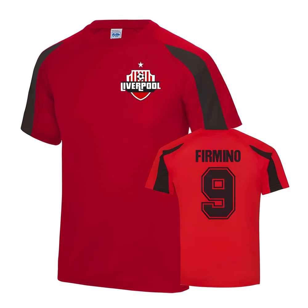 Roberto Firmino Liverpool Sports Training Jersey (Red) Polyester Uksoccershop Men's Red Extra Large