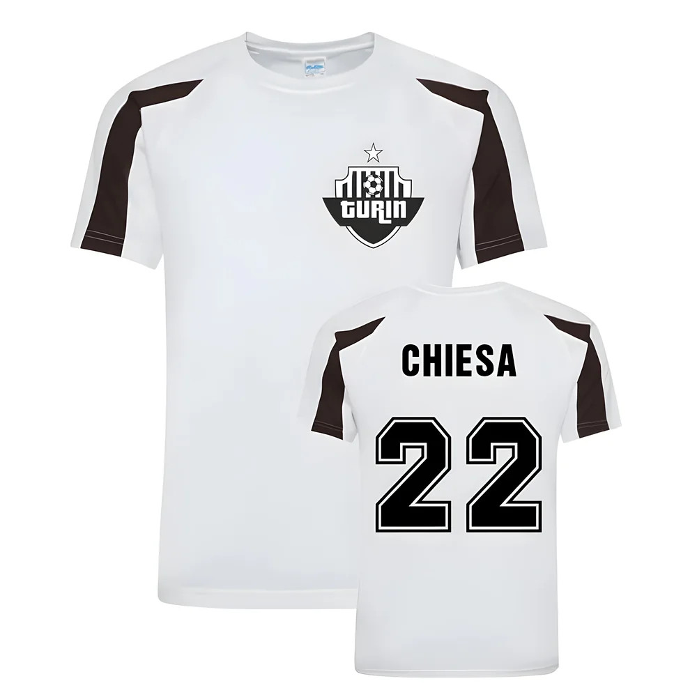 Federico Chiesa Juventus Sports Training Jersey (White) Polyester Uksoccershop Men's White Xxl