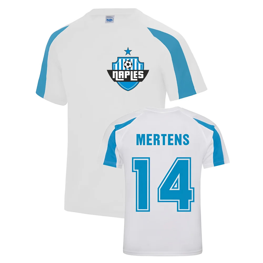 Dries Mertens Napoli Sports Training Jersey (White) Polyester Uksoccershop Men's White Medium