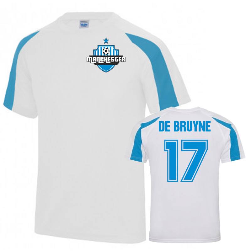Click to view product details and reviews for Kevin De Bruyne Man City Sports Training Jersey White.