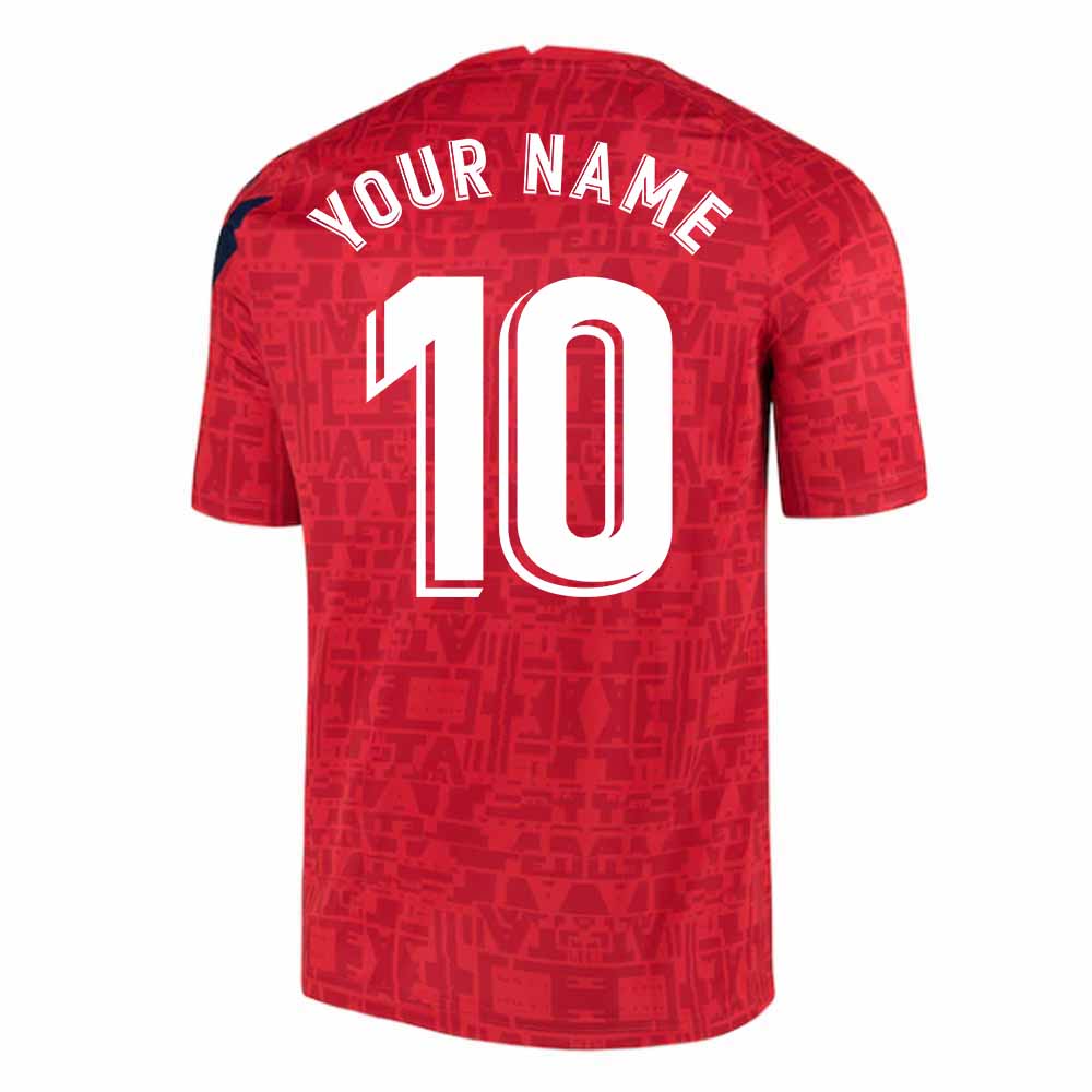 Click to view product details and reviews for 2020 2021 Atletico Madrid Pre Match Dry Training Shirt Red Your Name.