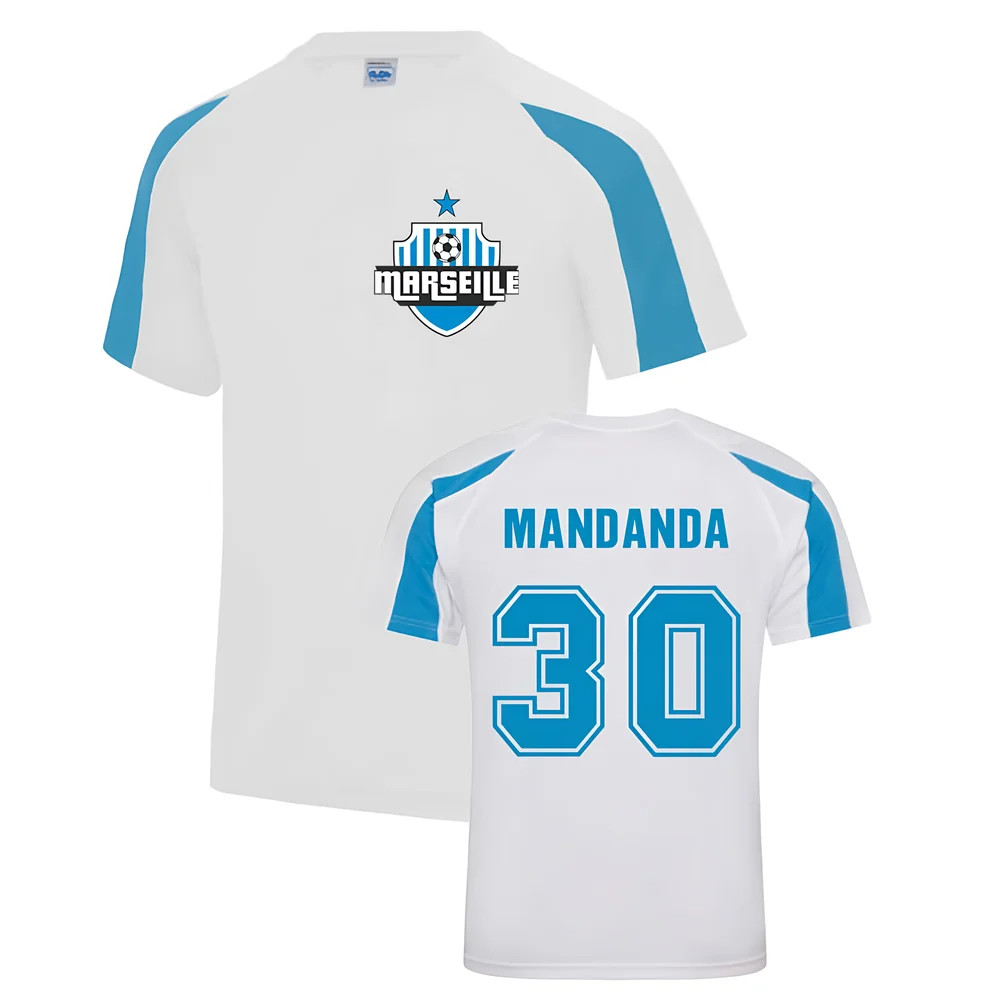 Steve Mandanda Marseille Sports Training Jersey (White) Polyester Uksoccershop Men's White Extra Large
