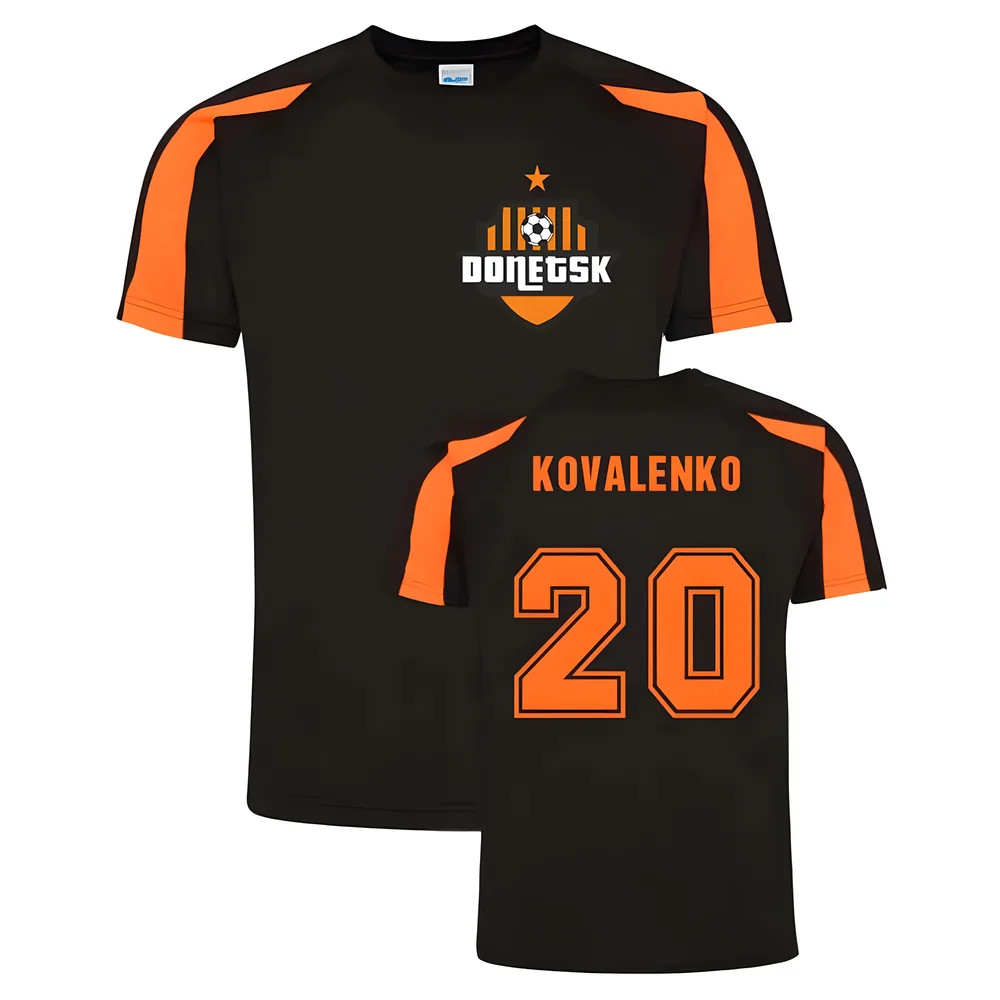 Viktor Kovalenko Donetsk Sports Training Jersey (Black) Polyester Ukraine Uksoccershop Men's Black Medium