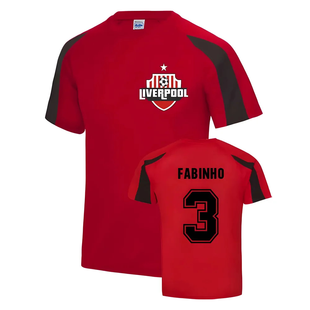 Fabinho Liverpool Sports Training Jersey (Red) Polyester Uksoccershop Men's Red Extra Large