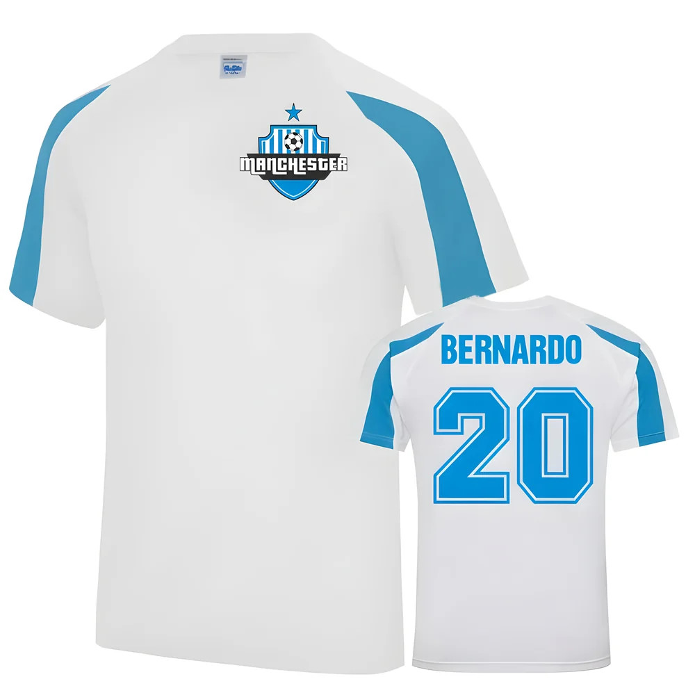 Bernardo Silva Man City Sports Training Jersey (White) Polyester Manchester City Uksoccershop Men's White Xxl