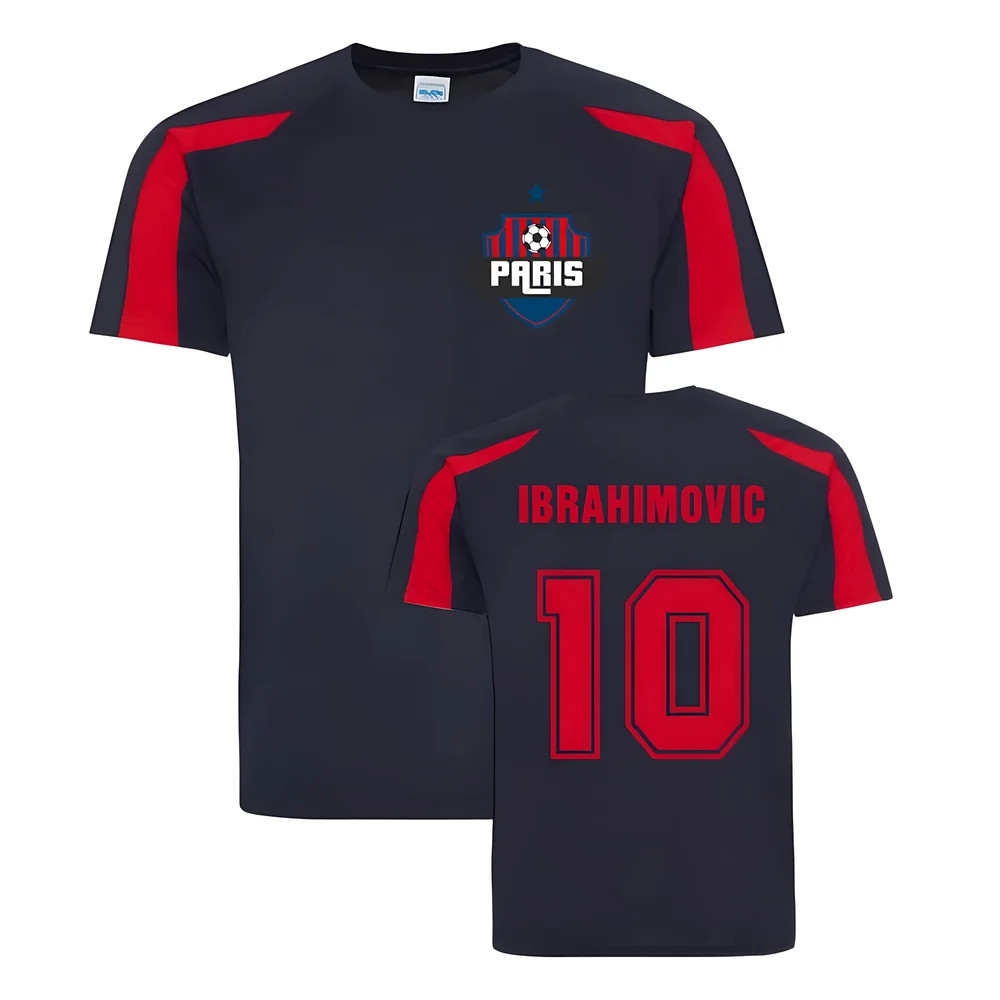 Zlatan Ibrahimovic Paris Sports Training Jersey (Navy) Polyester Psg Uksoccershop Men's Navy Extra Small