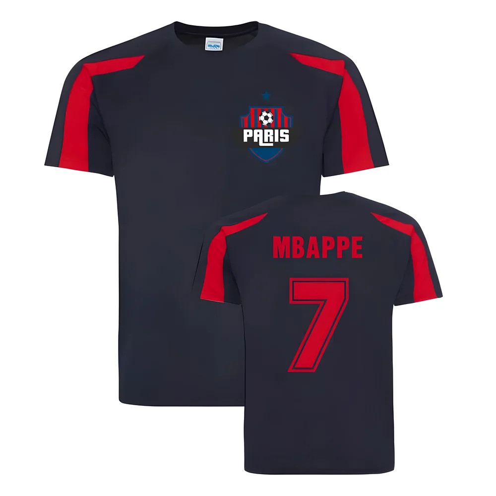 Kylian Mbappe Paris Sports Training Jersey (Navy) Polyester Psg Uksoccershop Men's Navy Large
