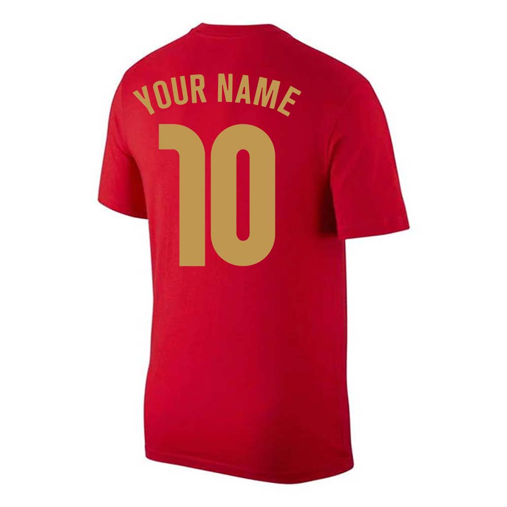 Click to view product details and reviews for 2020 2021 Portugal Nike Evergreen Crest Tee Red Your Name.