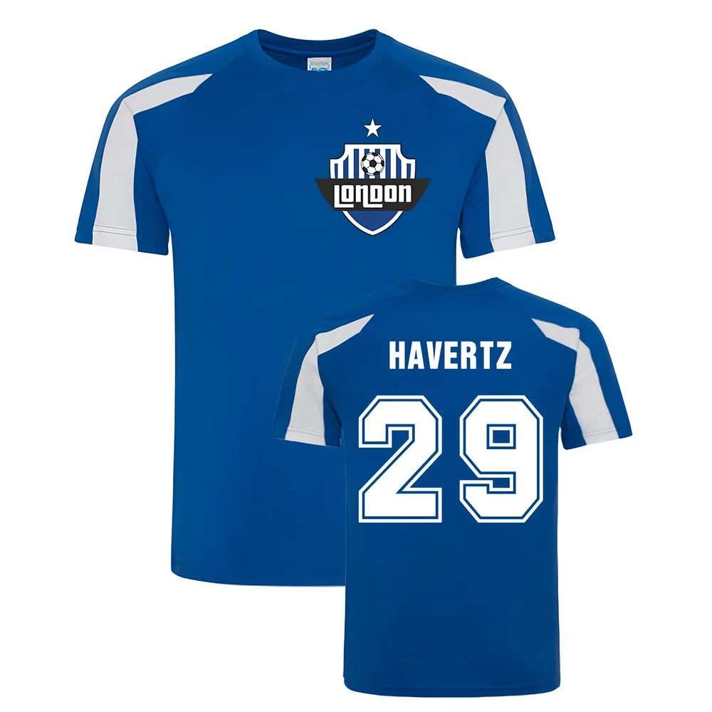 Kai Havertz Sport Training Jersey (Blue) Polyester Chelsea Uksoccershop Men's Blue Medium