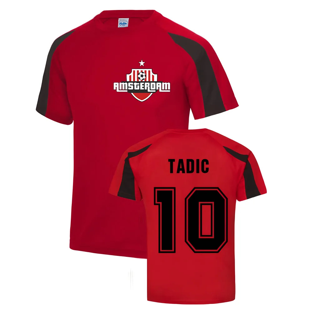 Dusan Tadic Ajax Sports Training Jersey (Red) Polyester Uksoccershop Men's Red Medium