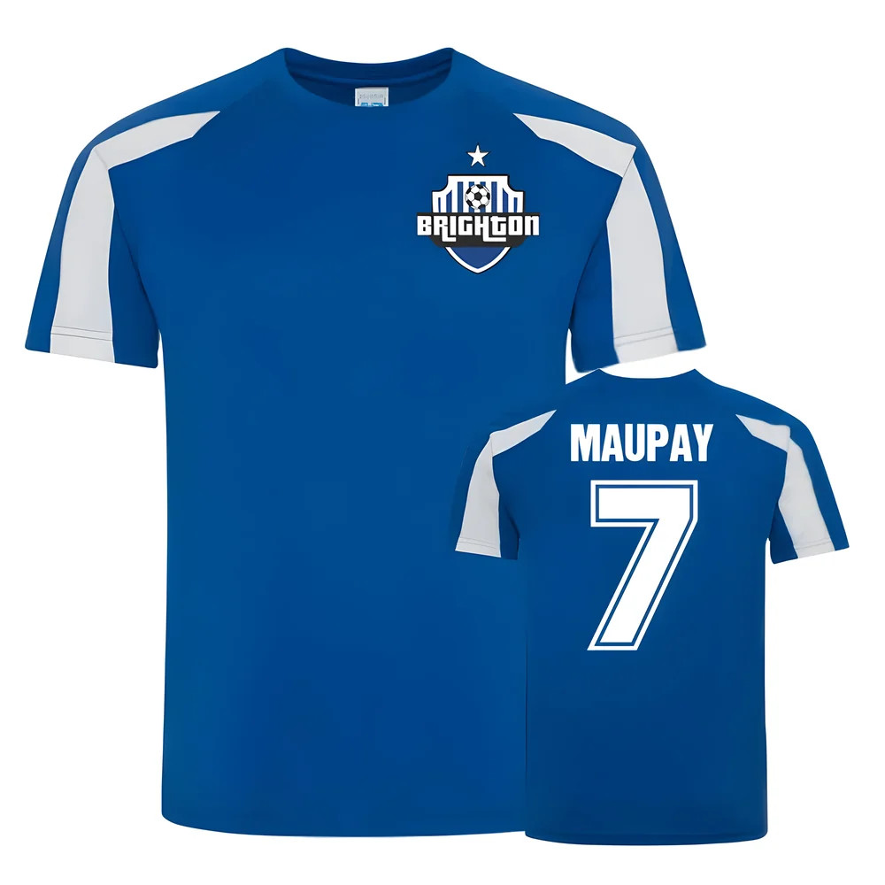 Neil Maupay Brighton Sports Training Jersey (Blue) Polyester Uksoccershop Men's Blue Extra Small