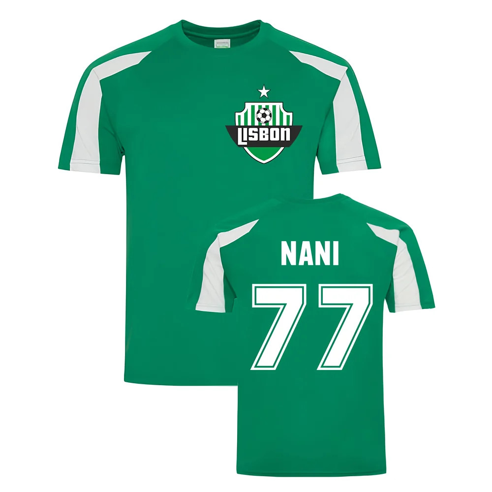 Nani Lisbon Sports Training Jersey (Green) Polyester Sporting Lisbon Uksoccershop Men's Green Medium