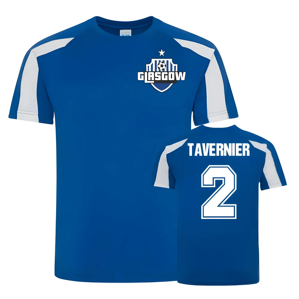 James Tavernier Rangers Sports Training Jersey (Royal) Polyester Uksoccershop Men's Blue Medium