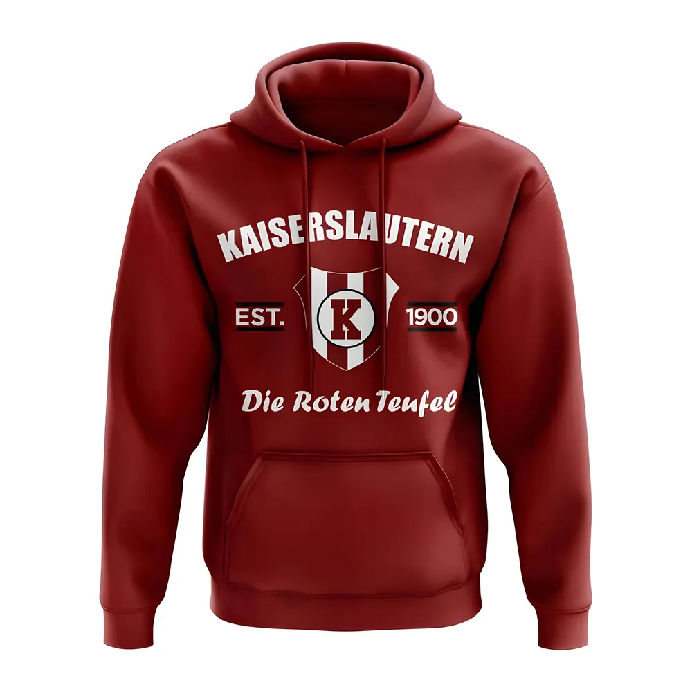 Kaiserslautern Established Hoody (Maroon) Polyester Uksoccershop Men's Maroon Extra Small