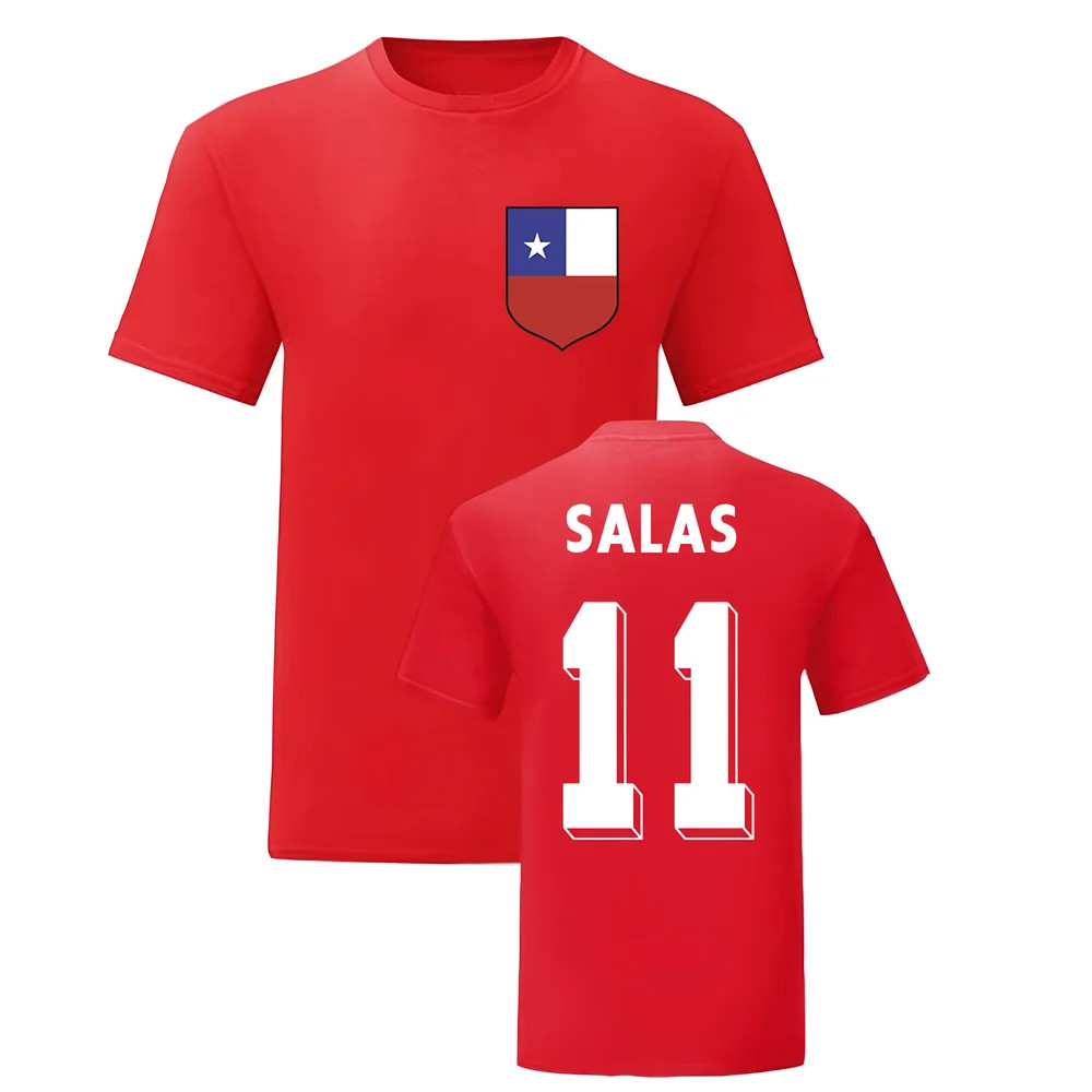 Marcelo Salas Chile National Hero Tee (Red) Polyester Uksoccershop Men's Red Large