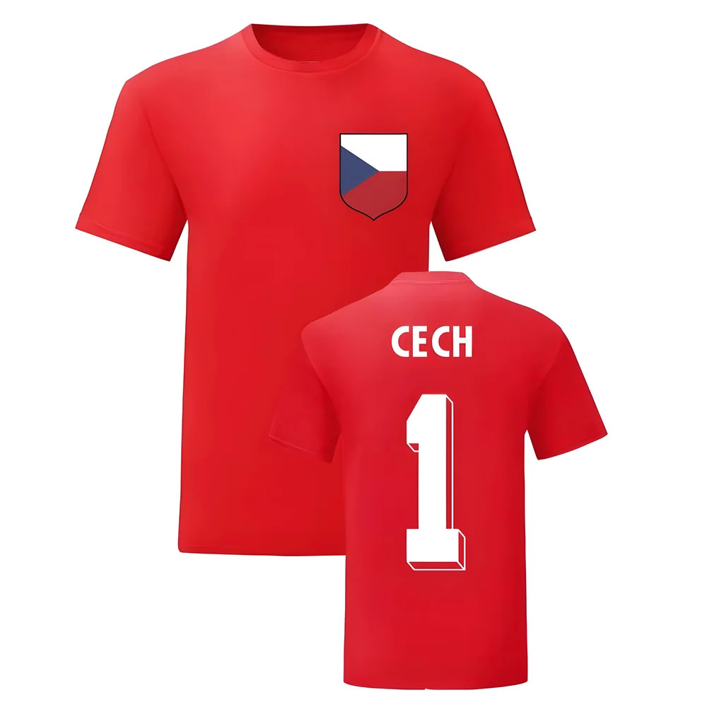 Petr Cech Czech Republic National Hero Tee\'S (Red) Polyester Uksoccershop Men's Red Small