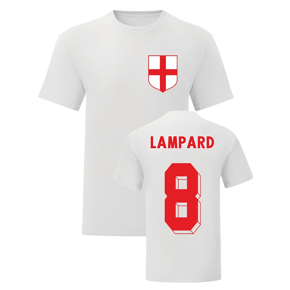 Frank Lampard England National Hero Tee (White) Polyester Uksoccershop Men's White Xxl