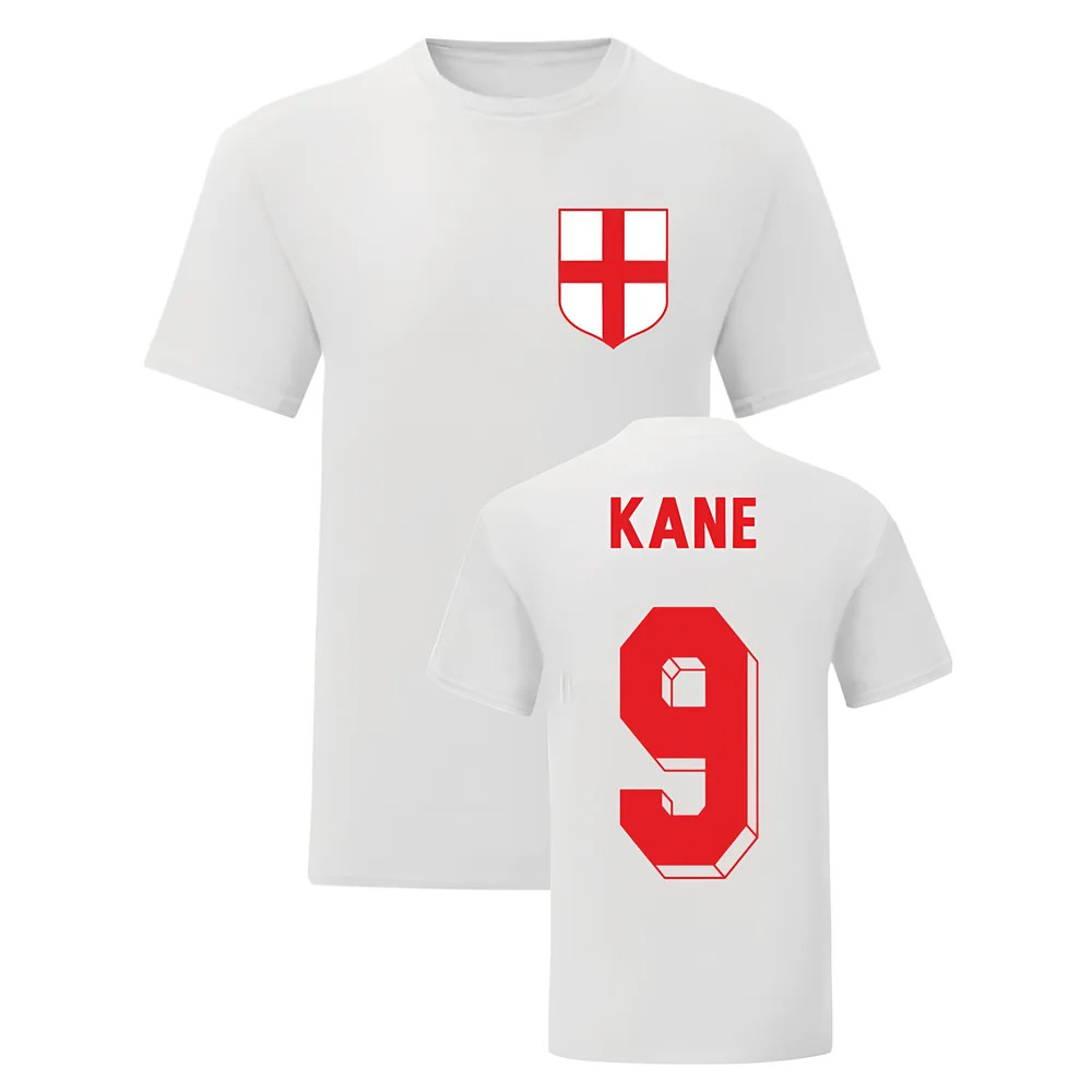 Harry Kane England National Hero Tee (White) Polyester Uksoccershop Men's White Large