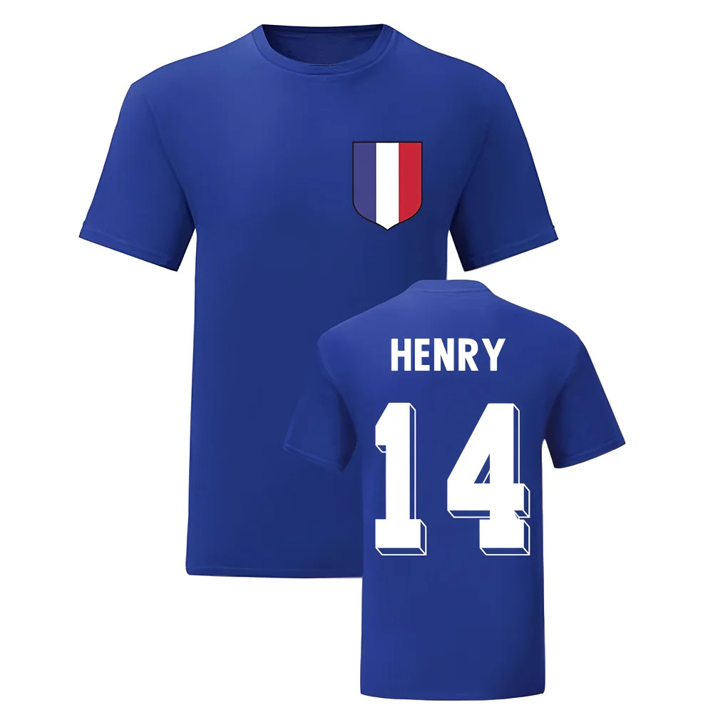 Thierry Henry France National Hero Tee\'S (Blue) Polyester Uksoccershop Men's Blue Xxl