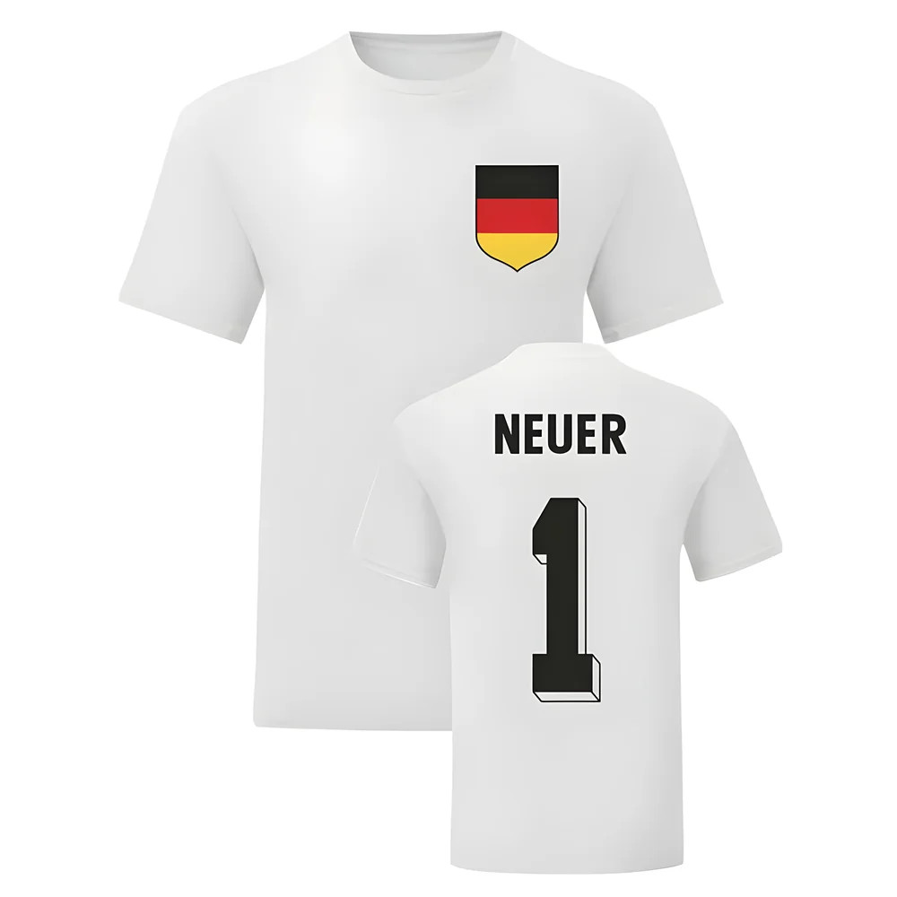 Manuel Neuer Germany National Hero Tee\'S (White) Polyester Uksoccershop Men's White Medium