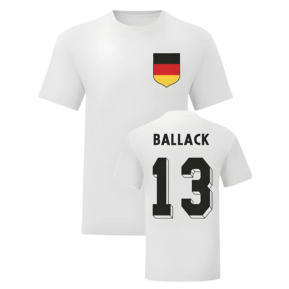 Michael Ballack Germany National Hero Tee\'S (White) Polyester Uksoccershop Men's White Extra Large