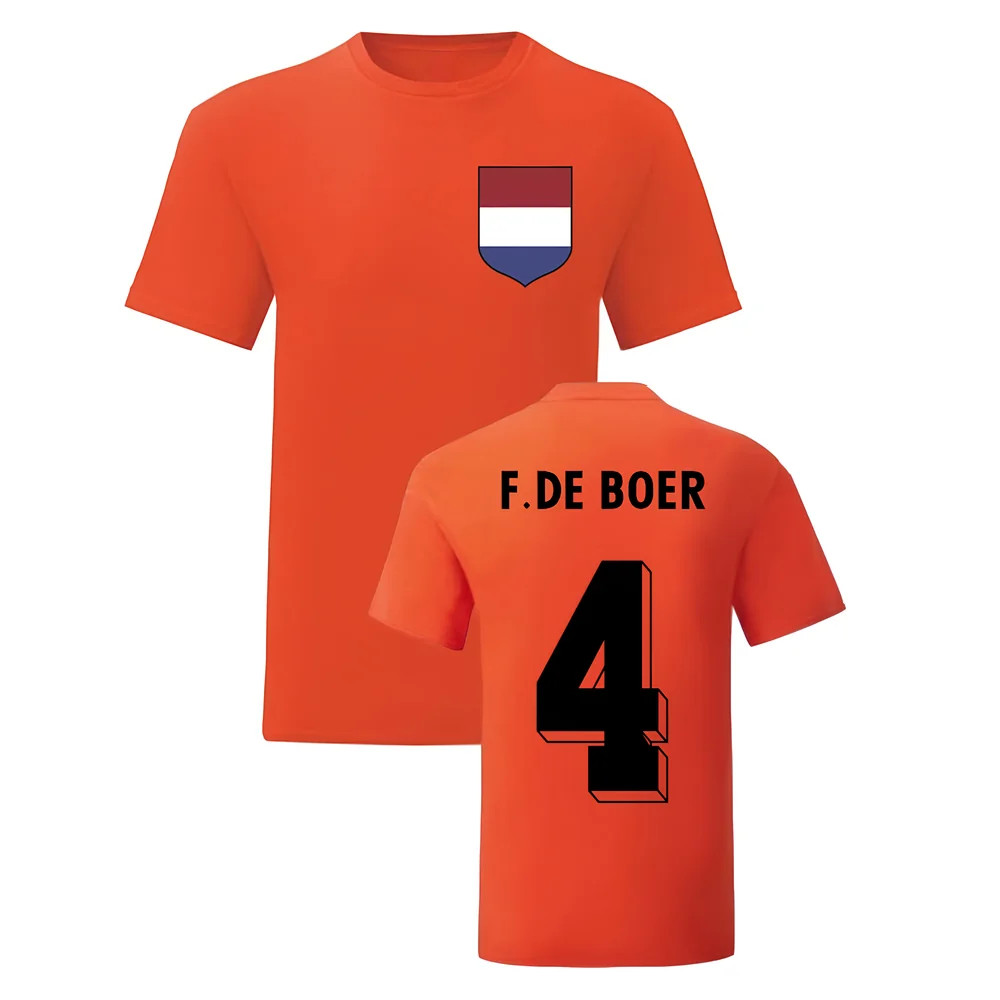 Frank De Boer Holland National Hero Tee\'S (Orange) Polyester Uksoccershop Men's Orange Large