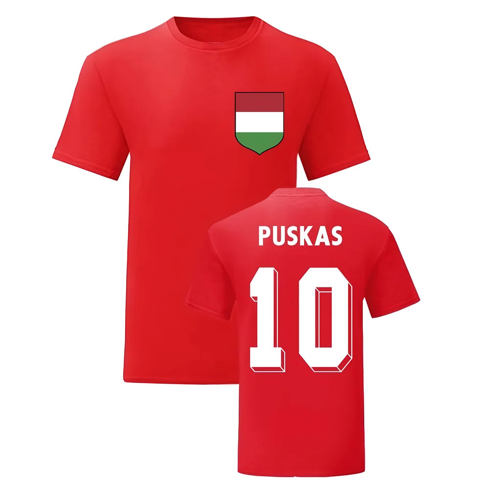 Ferenc Puskas Hungary National Hero Tee (Red) Polyester Uksoccershop Men's Red Xxl