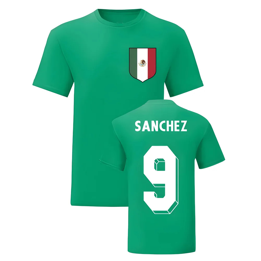Hugo Sanchez Mexico National Hero Tee\'S (Green) Polyester Uksoccershop Men's Green Small